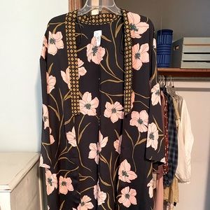 Floral Kimono Mid Calf Length NWOT